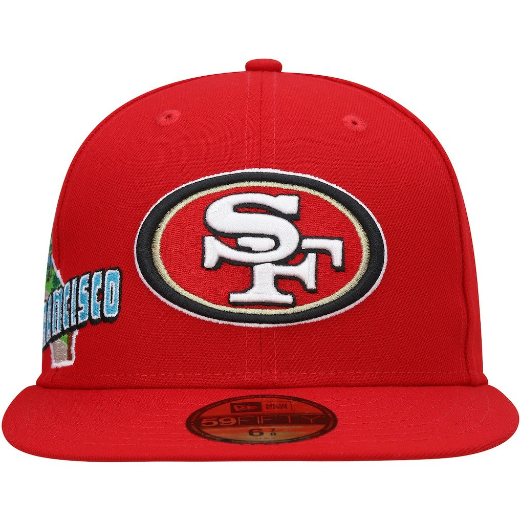 San Francisco 49ers New Era Stateview 59FIFTY Fitted Hat Scarlet | NFL