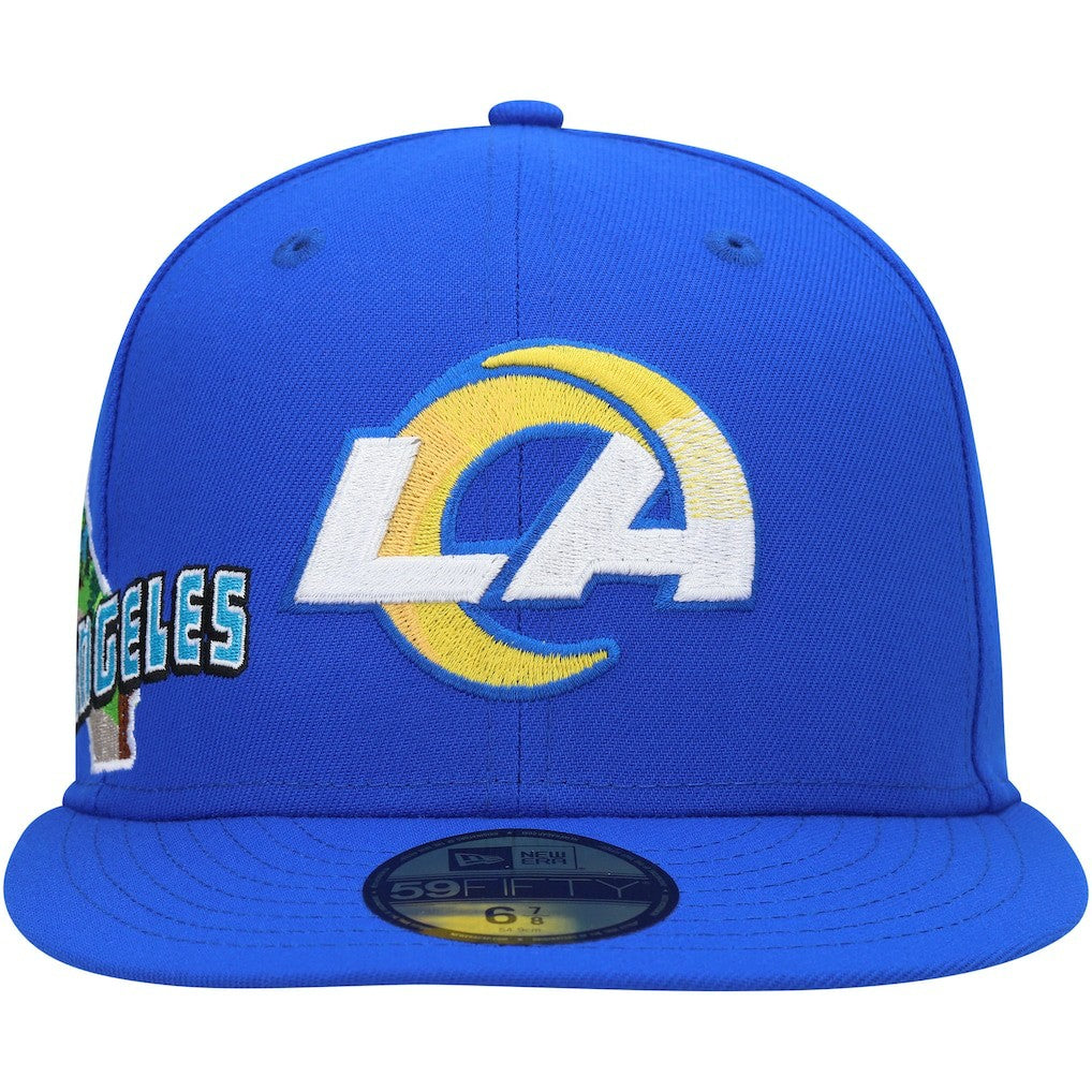 Los Angeles Rams New Era Stateview 59FIFTY Fitted Hat Royal | NFL