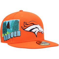 Denver Broncos New Era Stateview 59FIFTY Fitted Hat Orange | NFL