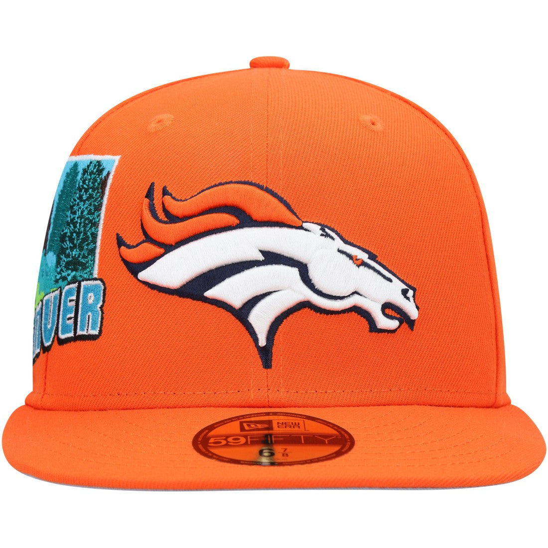 Denver Broncos New Era Stateview 59FIFTY Fitted Hat Orange | NFL