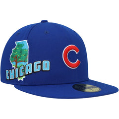 Chicago Cubs New Era Stateview 59FIFTY Fitted Hat - MLB