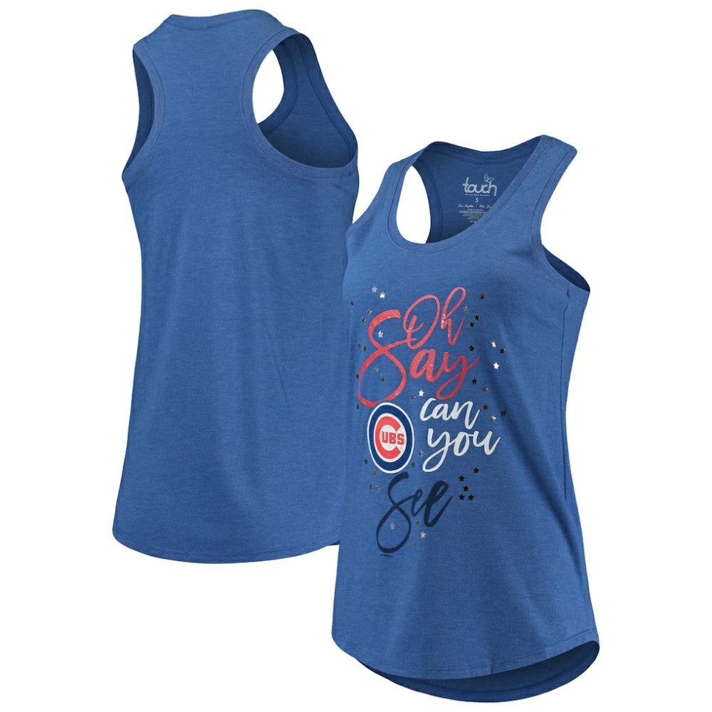 Chicago Cubs Touch Women's Americana Tri-Blend Racerback Tank Top - MLB