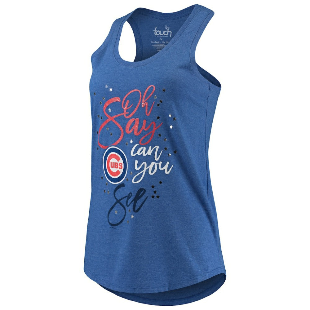 Chicago Cubs Touch Women's Americana Tri-Blend Racerback Tank Top - MLB