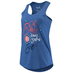 Chicago Cubs Touch Women's Americana Tri-Blend Racerback Tank Top - MLB