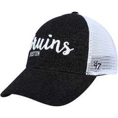 Boston Bruins '47 Women's Encore MVP Trucker Snapback Hat - Black/White - NHL