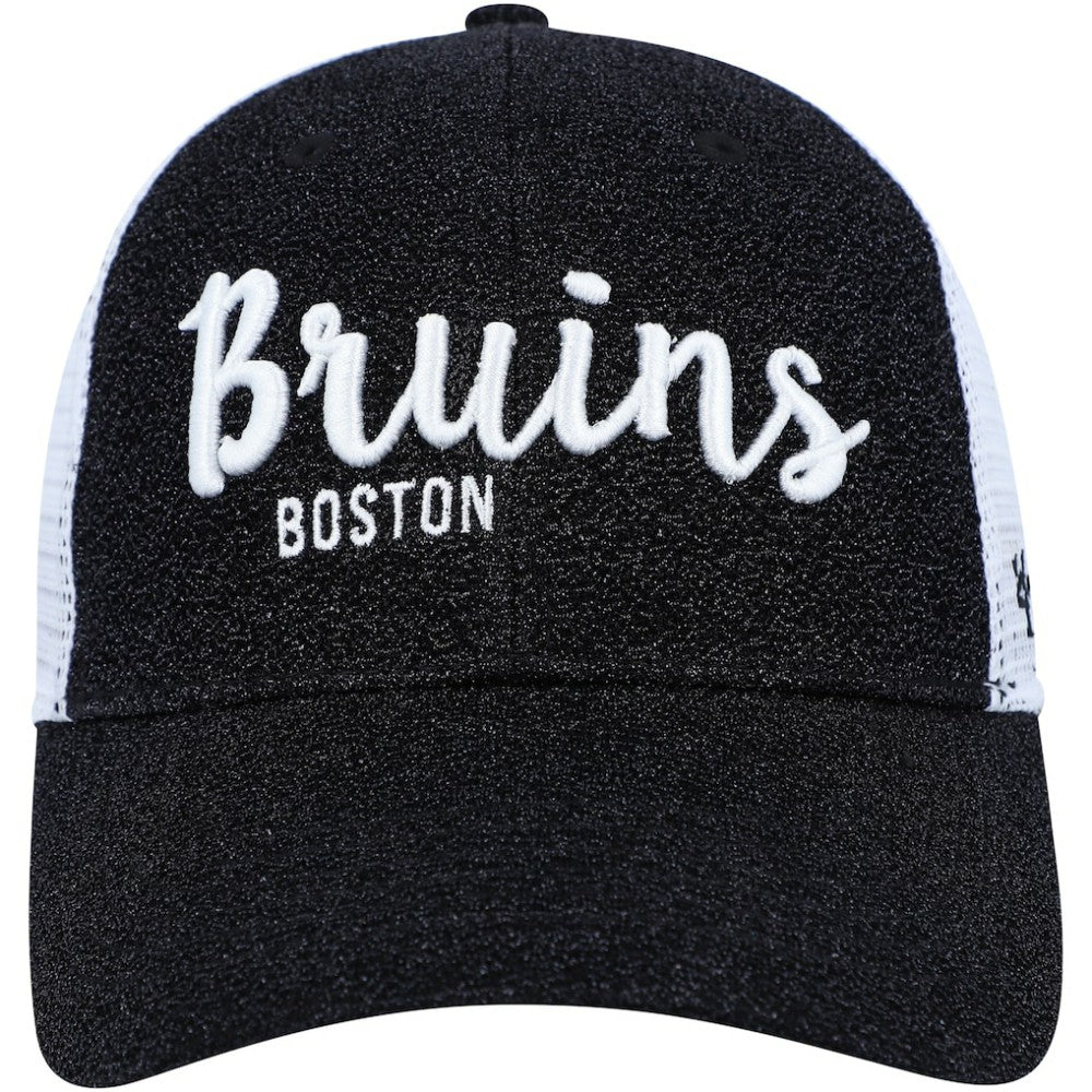 Boston Bruins '47 Women's Encore MVP Trucker Snapback Hat - Black/White - NHL