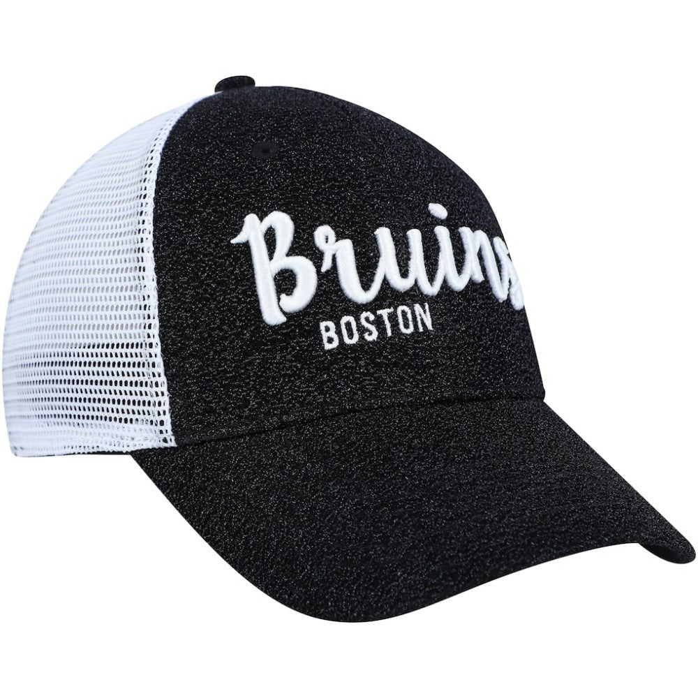 Boston Bruins '47 Women's Encore MVP Trucker Snapback Hat - Black/White - NHL