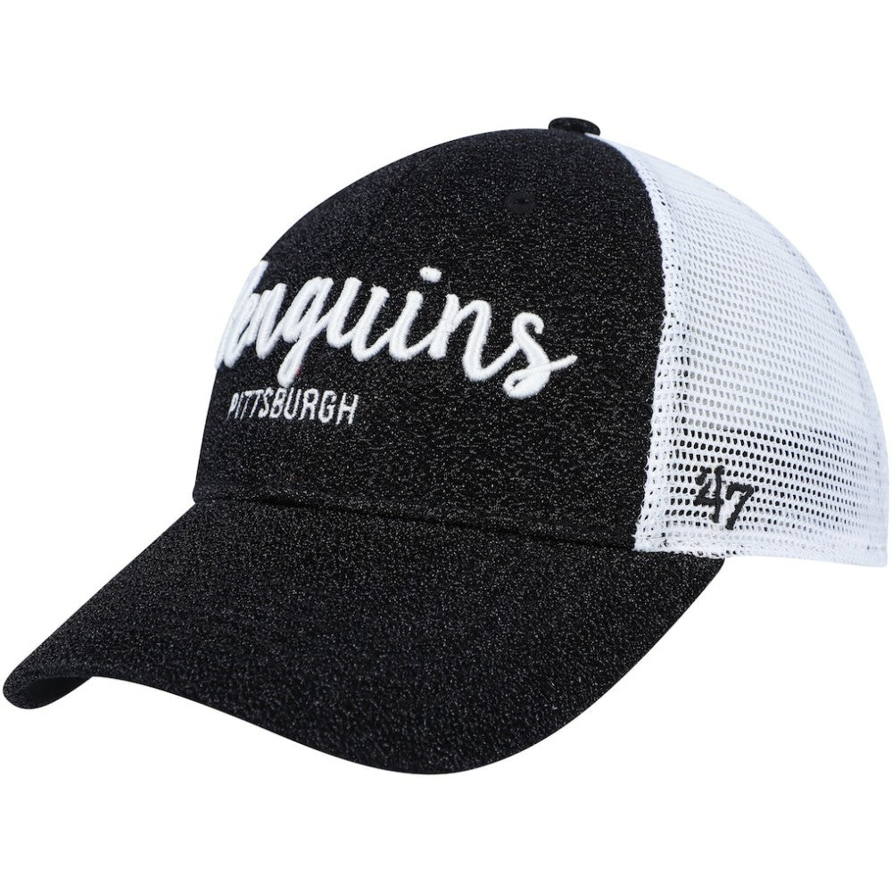 Pittsburgh Penguins '47 Women's Encore MVP Trucker Snapback Hat - Black/White - NHL