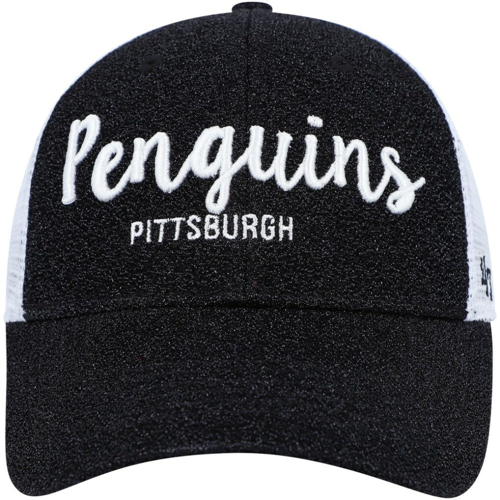 Pittsburgh Penguins '47 Women's Encore MVP Trucker Snapback Hat - Black/White - NHL
