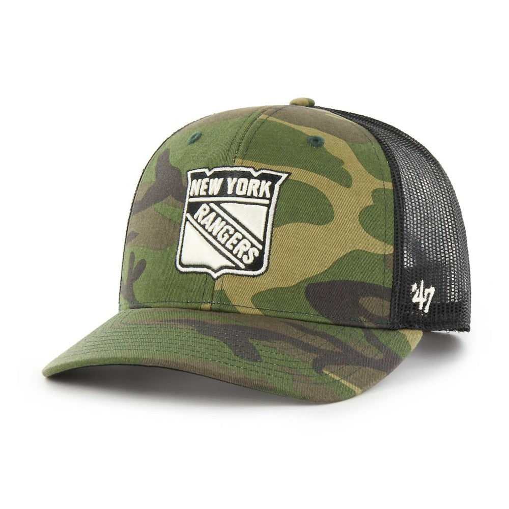 New York Rangers '47 Trucker Snapback Hat - Camo/Black - NHL