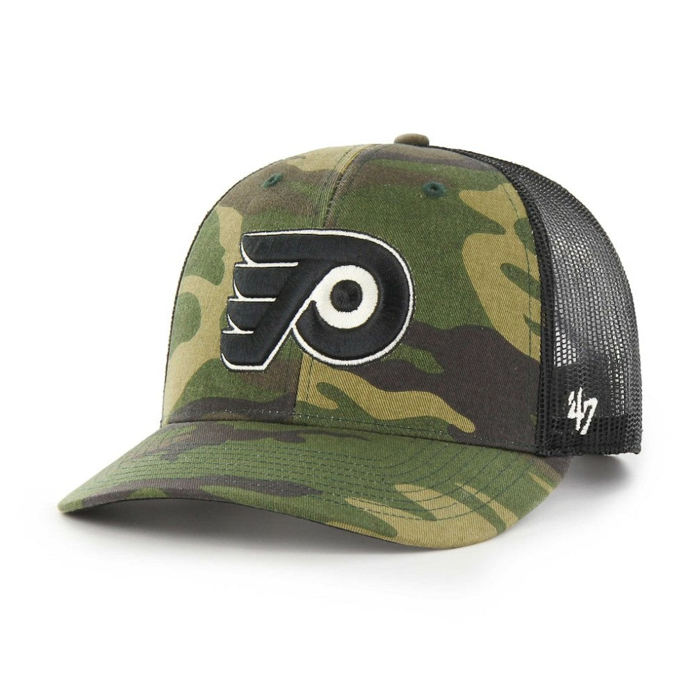 Philadelphia Flyers '47 Trucker Snapback Hat - Camo/Black - NHL