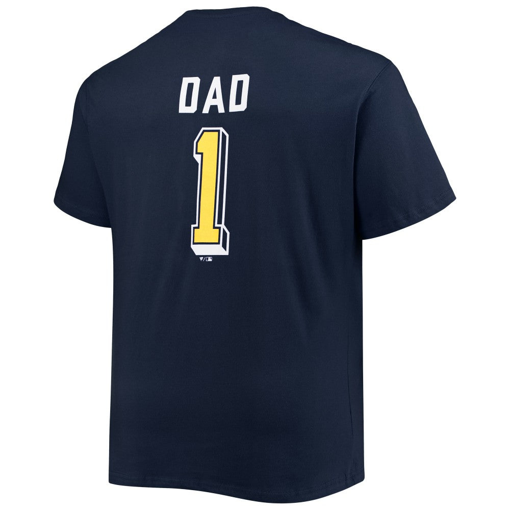 Milwaukee Brewers Big & Tall Father's Day #1 Dad T-Shirt - MLB