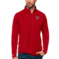 Atlanta Falcons Antigua Tribute Quarter-Zip Lightweight Pullover Top Red | NFL