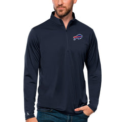 Buffalo Bills Antigua Tribute Quarter-Zip Lightweight Pullover Top Navy | NFL