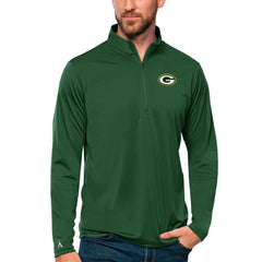 Green Bay Packers Antigua Tribute Quarter-Zip Lightweight Pullover Top Green | NFL