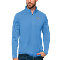 Los Angeles Chargers Antigua Tribute Quarter-Zip Lightweight Pullover Top Powder Blue | NFL