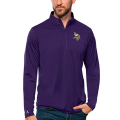 Minnesota Vikings Antigua Tribute Quarter-Zip Lightweight Pullover Top Purple | NFL
