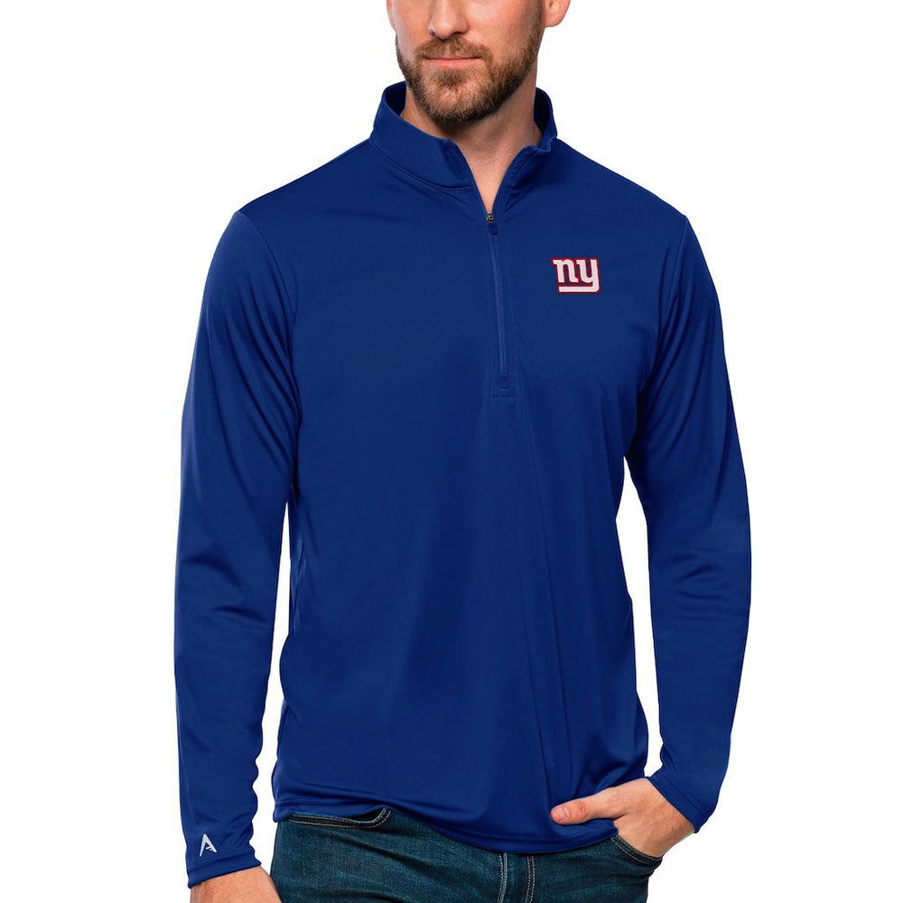 New York Giants Antigua Tribute Quarter-Zip Lightweight Pullover Top Royal | NFL