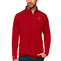 Tampa Bay Buccaneers Antigua Tribute Quarter-Zip Lightweight Pullover Top Red | NFL