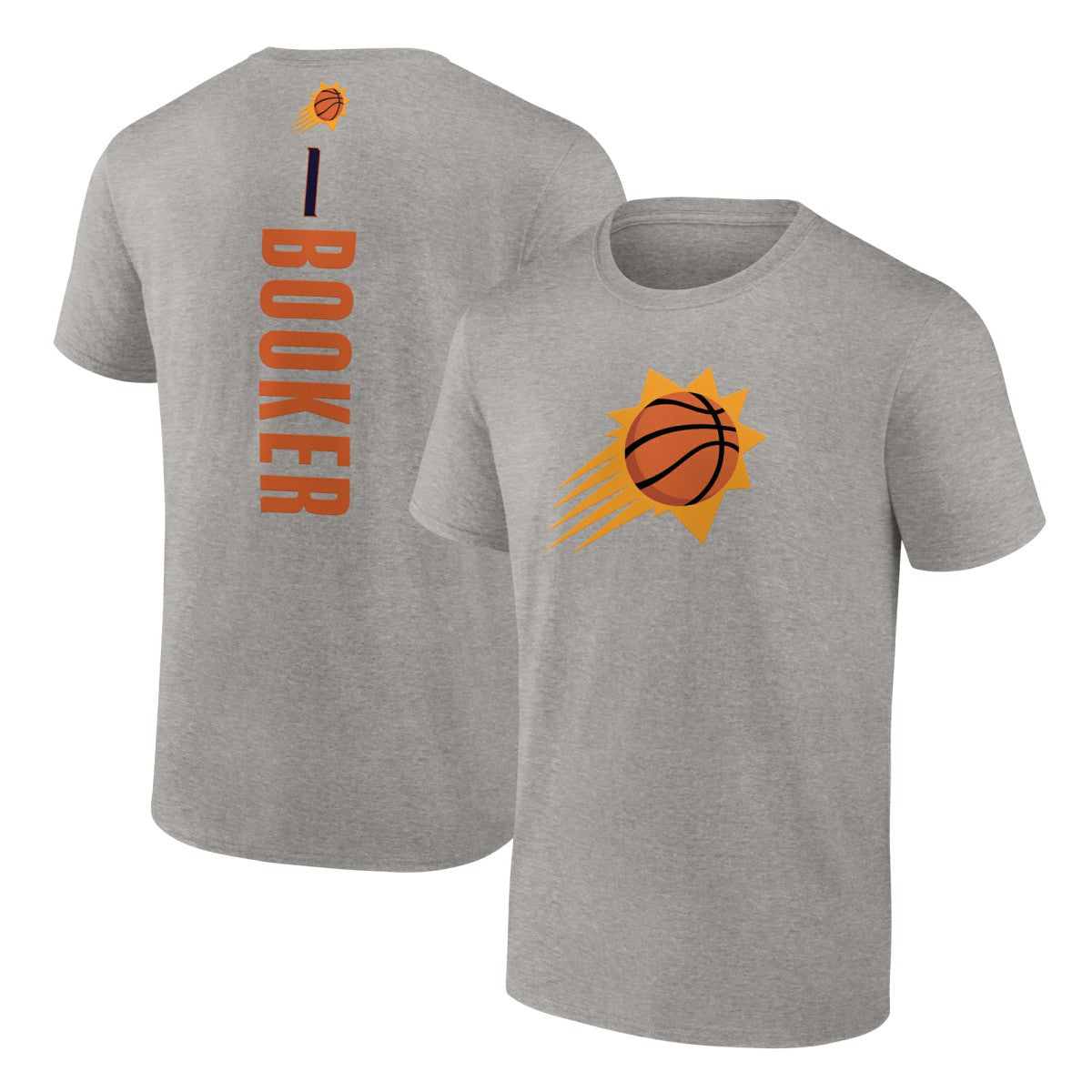 Devin Booker Phoenix Suns Playmaker Name & Number T-Shirt Heathered Gray - NBA