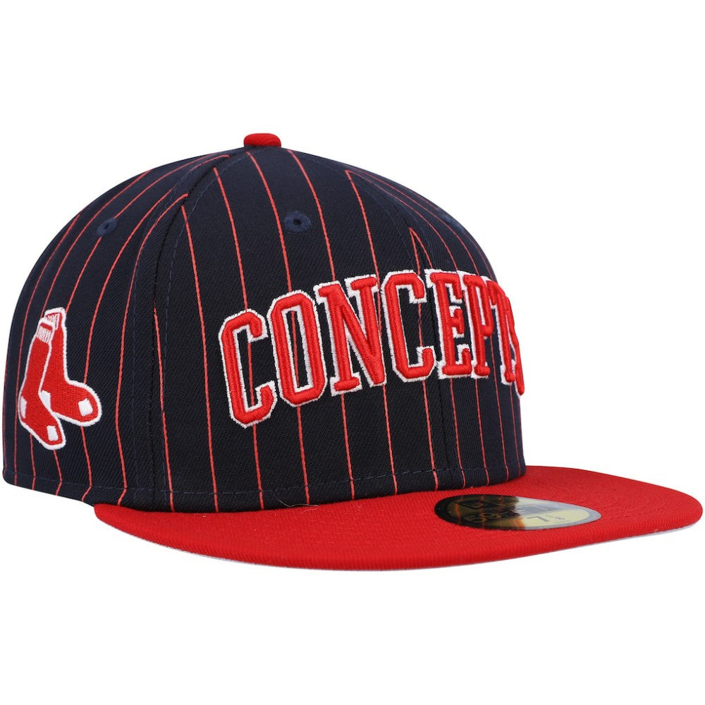 Boston Red Sox New Era Concepts Pinstripe 59FIFTY Fitted Hat - MLB