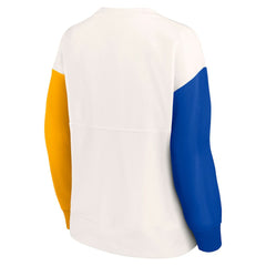 Los Angeles Rams Women's Colorblock Primary Logo Pullover Sweatshirt White | Fanatics
