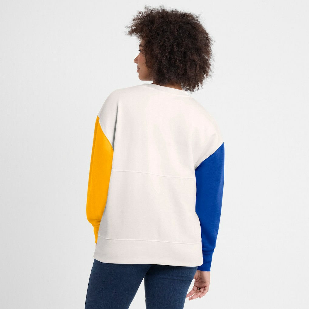 Los Angeles Rams Women's Colorblock Primary Logo Pullover Sweatshirt White | Fanatics