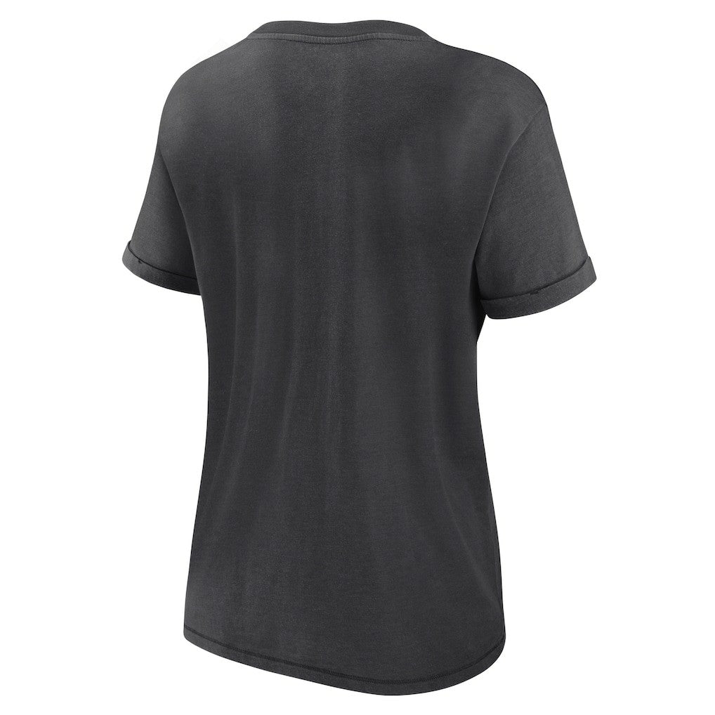 Las Vegas Raiders Women's Hit Snow Washed T-Shirt Charcoal | Fanatics