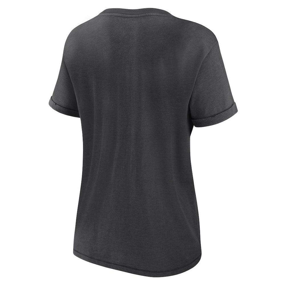 Las Vegas Raiders Women's Hit Snow Washed T-Shirt Charcoal | Fanatics