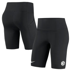 Pittsburgh Steelers Women's Biker Shorts Black | Nike for Sale