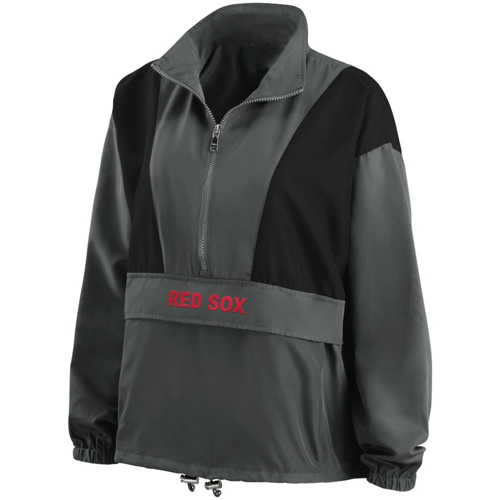 Boston Red Sox WEAR by Erin Andrews Women's Packable Half-Zip Jacket - MLB