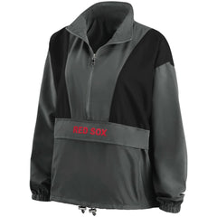 Boston Red Sox WEAR by Erin Andrews Women's Packable Half-Zip Jacket - MLB