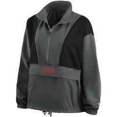Chicago Cubs WEAR by Erin Andrews Women's Packable Half-Zip Jacket - MLB