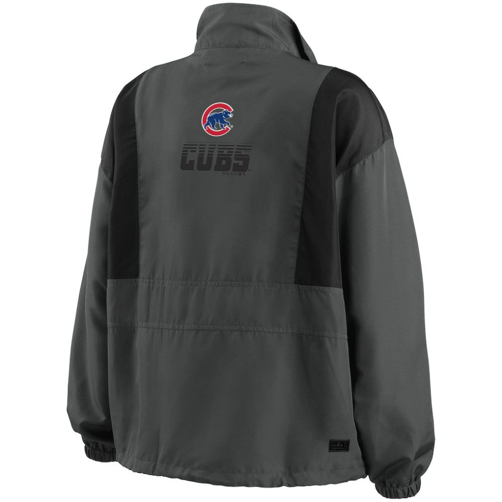 Chicago Cubs WEAR by Erin Andrews Women's Packable Half-Zip Jacket - MLB