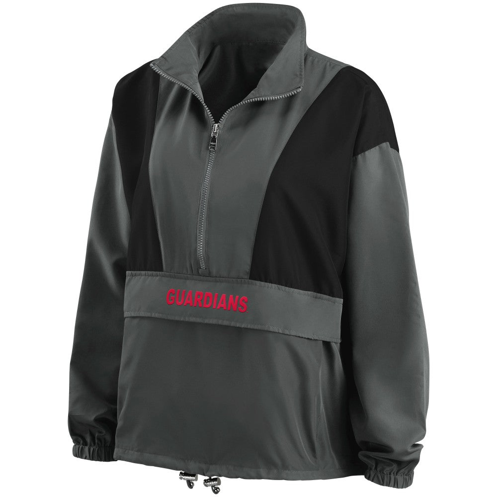 Cleveland Guardians WEAR by Erin Andrews Women's Packable Half-Zip Jacket - MLB
