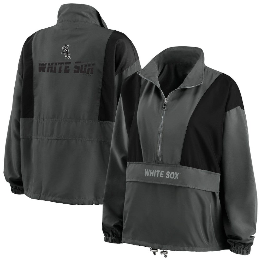 Chicago White Sox WEAR by Erin Andrews Women's Packable Half-Zip Jacket - MLB