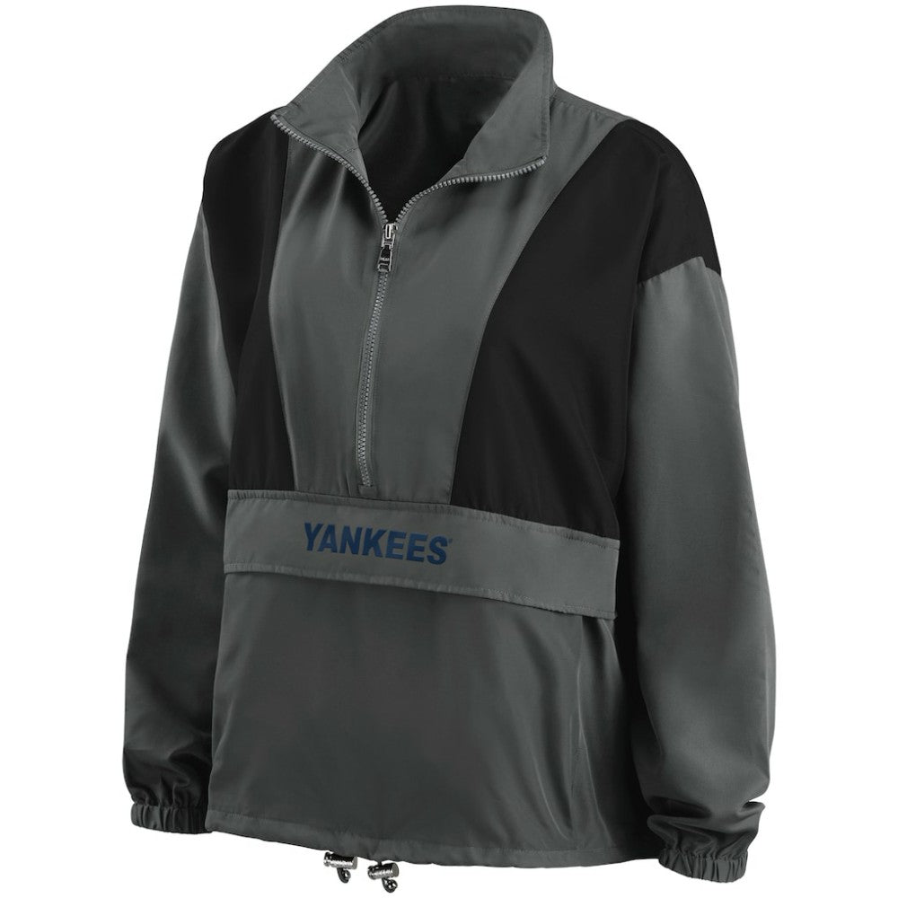 New York Yankees WEAR by Erin Andrews Women's Packable Half-Zip Jacket - MLB