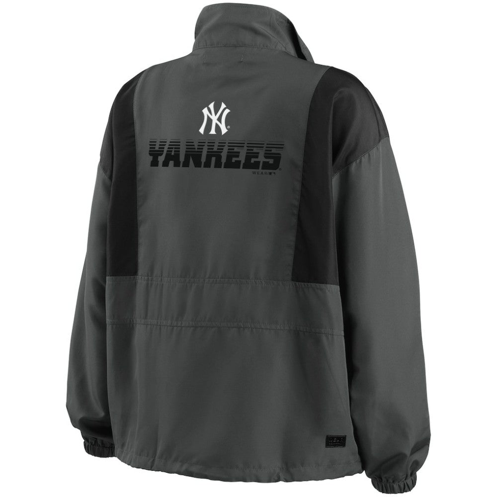 New York Yankees WEAR by Erin Andrews Women's Packable Half-Zip Jacket - MLB