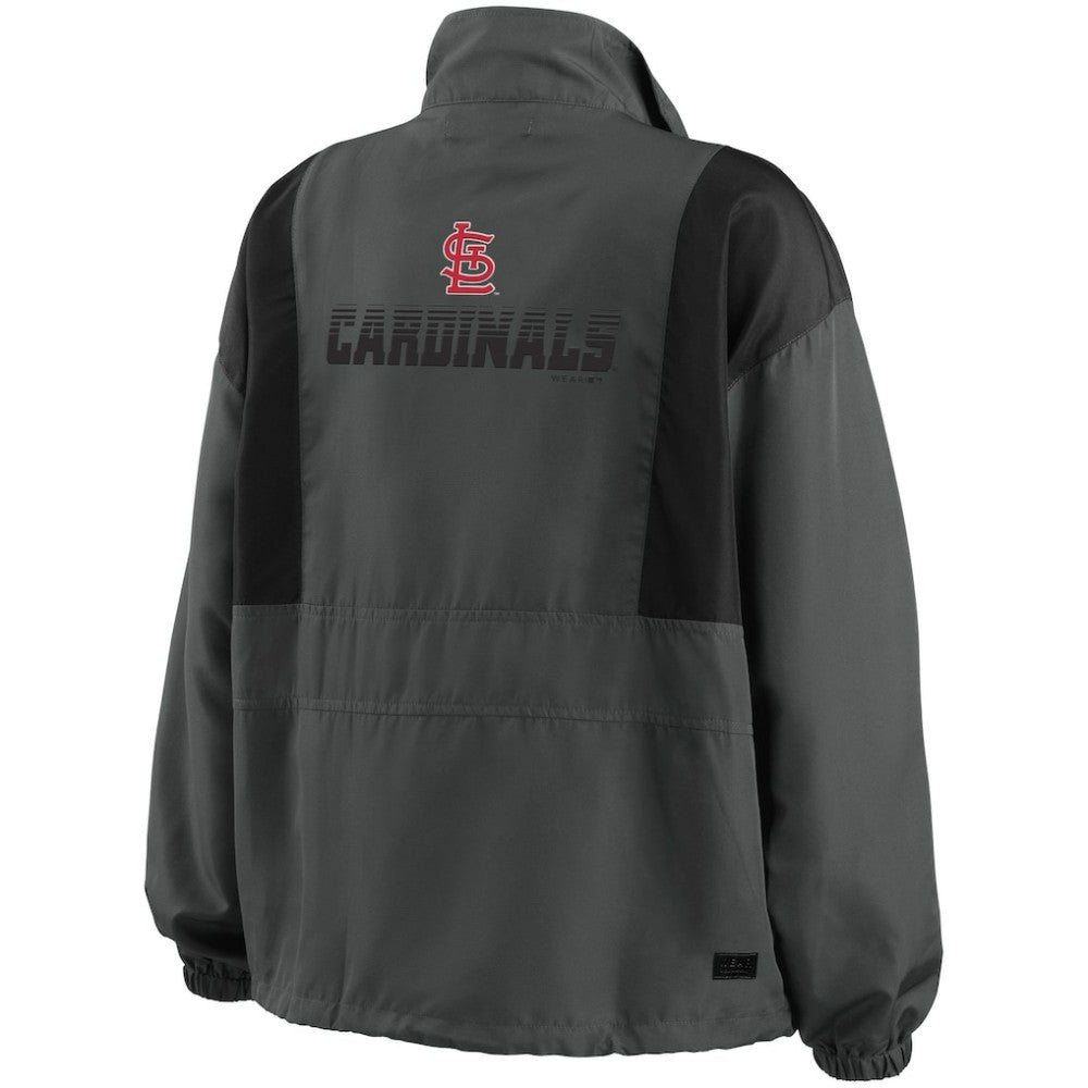St. Louis Cardinals WEAR by Erin Andrews Women's Packable Half-Zip Jacket - MLB
