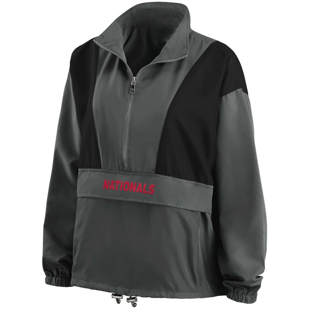 Washington Nationals WEAR by Erin Andrews Women's Packable Half-Zip Jacket - MLB