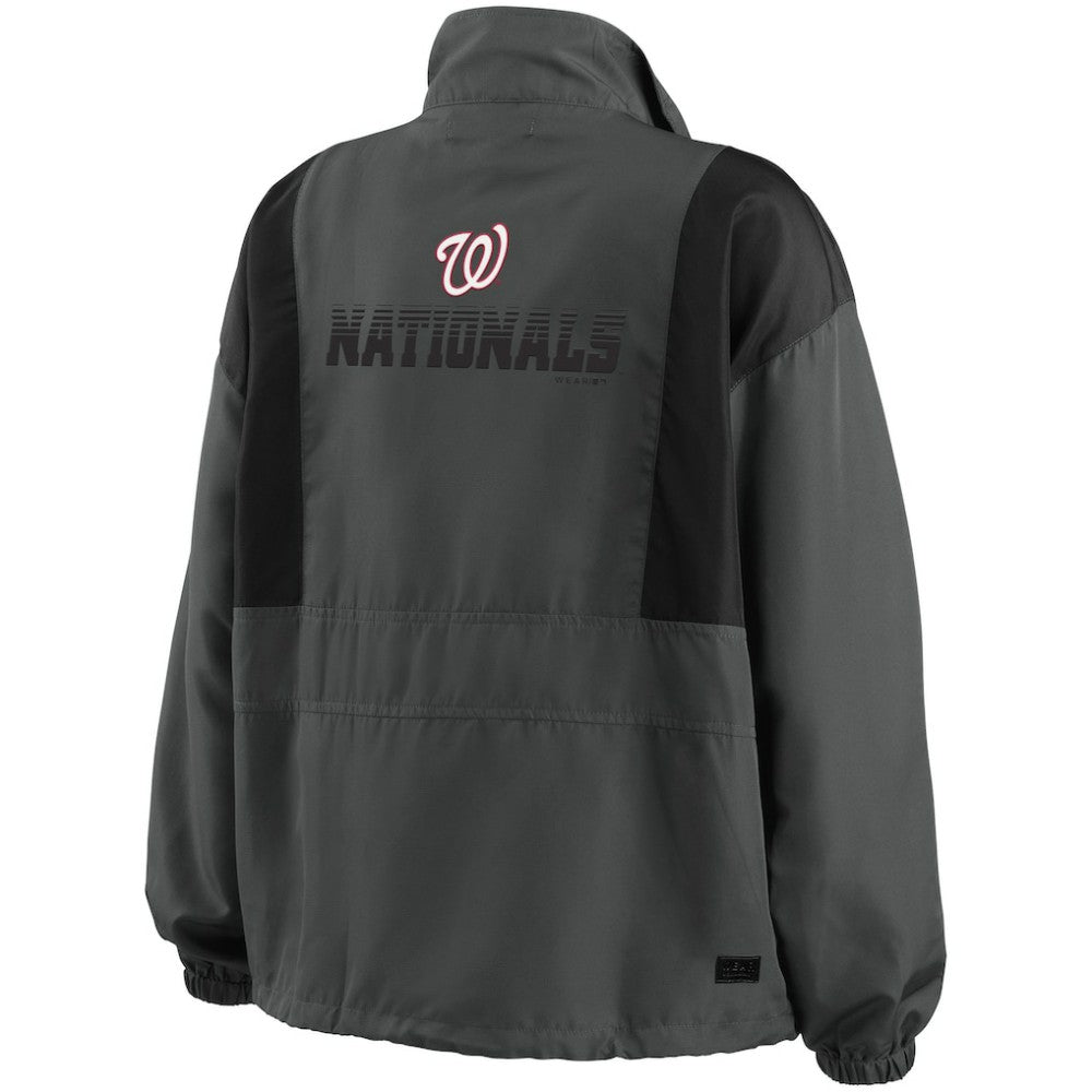 Washington Nationals WEAR by Erin Andrews Women's Packable Half-Zip Jacket - MLB