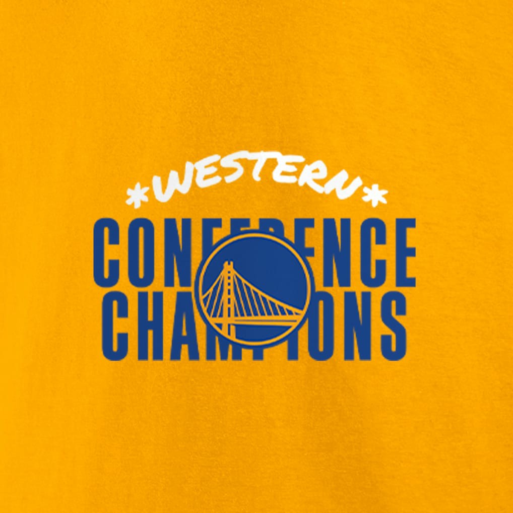 Golden State Warriors Women's 2022 Western Conference Champions Balanced Attack Roster V-Neck T-Shirt Gold - NBA