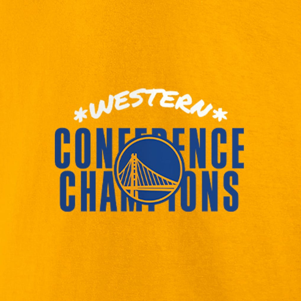 Golden State Warriors Women's 2022 Western Conference Champions Balanced Attack Roster V-Neck T-Shirt Gold - NBA