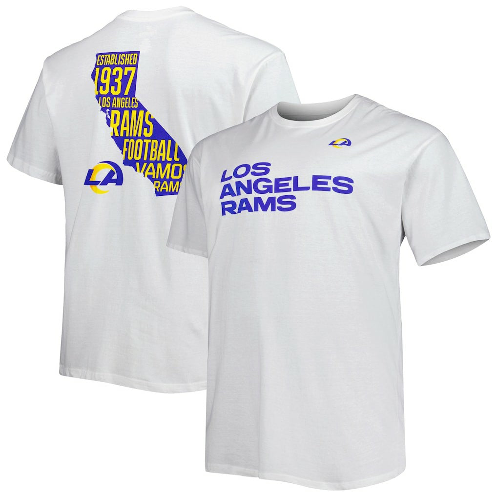 Los Angeles Rams Big & Tall Hometown Collection Hot Shot T-Shirt White | Fanatics