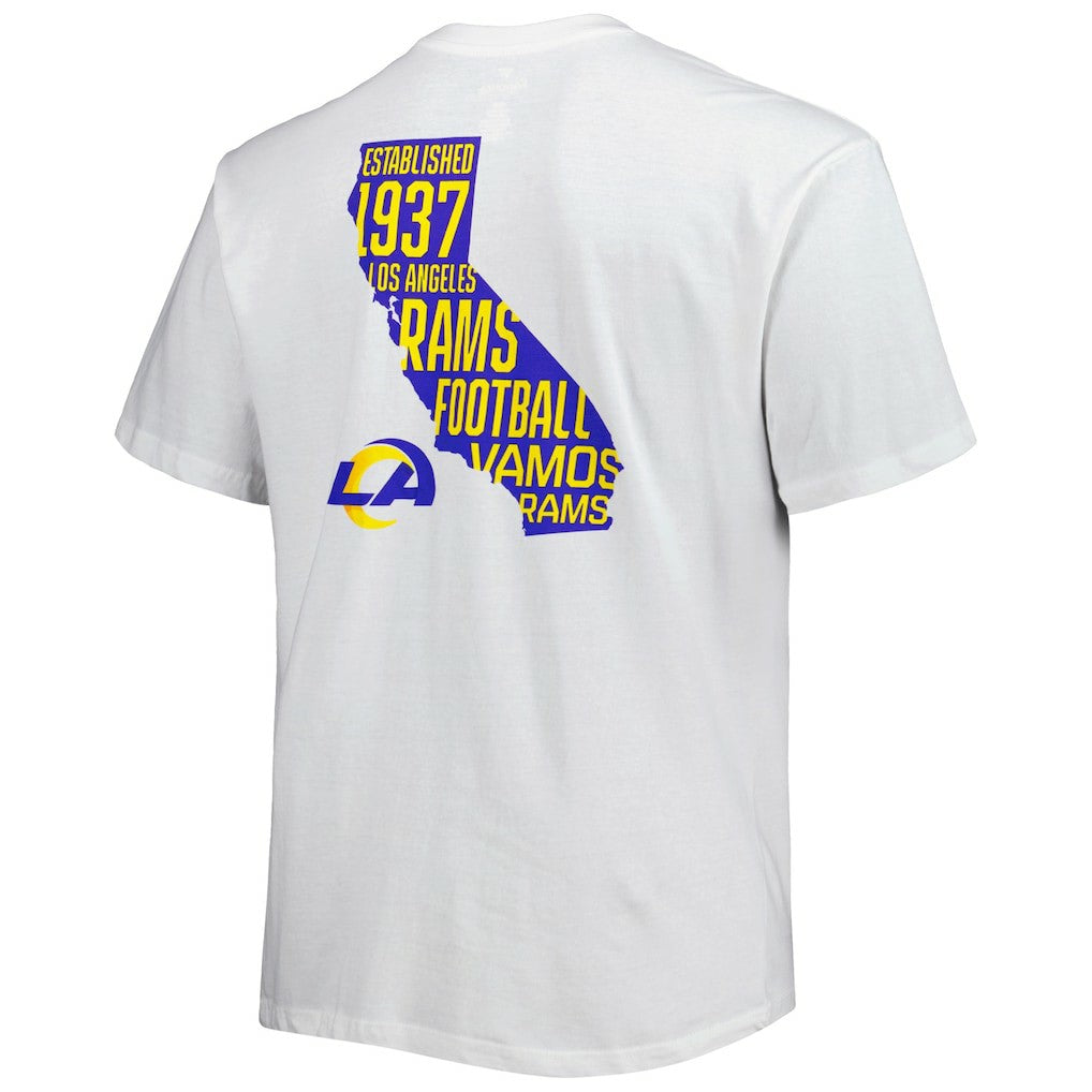 Los Angeles Rams Big & Tall Hometown Collection Hot Shot T-Shirt White | Fanatics