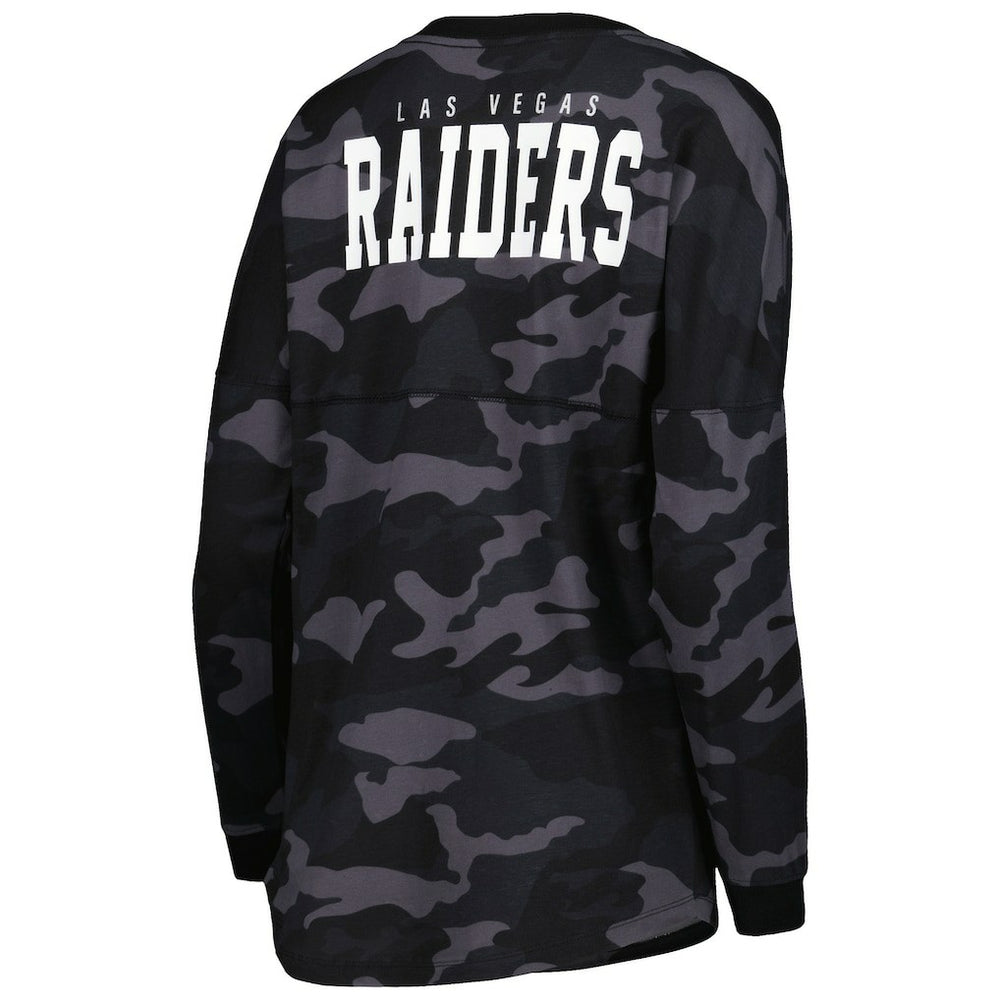 Las Vegas Raiders New Era Women's Camo Long Sleeve T-Shirt Black | NFL