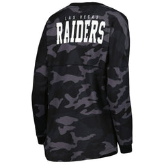 Las Vegas Raiders New Era Women's Camo Long Sleeve T-Shirt Black | NFL