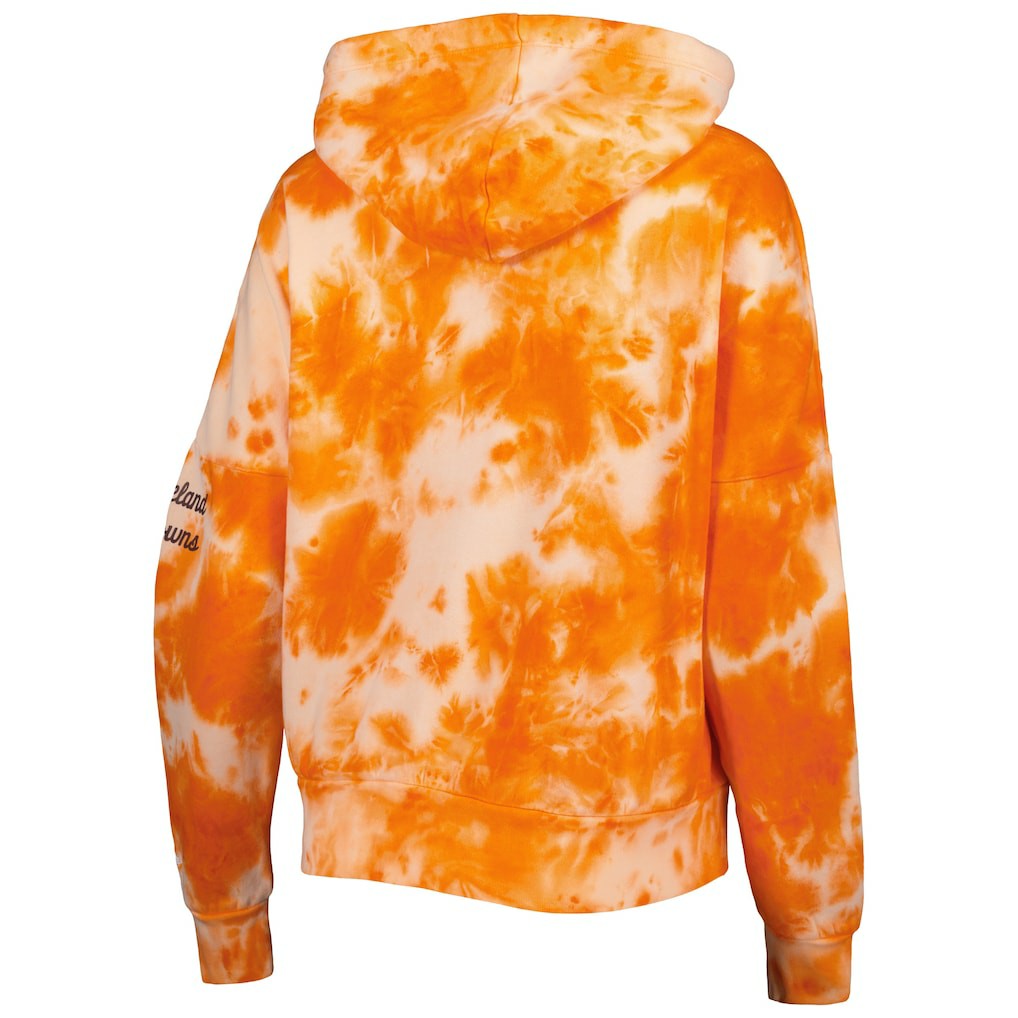 Cleveland Browns New Era Women's Cloud Dye Fleece Pullover Hoodie Orange | NFL
