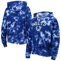 Indianapolis Colts New Era Women's Cloud Dye Fleece Pullover Hoodie Royal | NFL