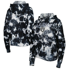 Las Vegas Raiders New Era Women's Cloud Dye Fleece Pullover Hoodie Black | NFL